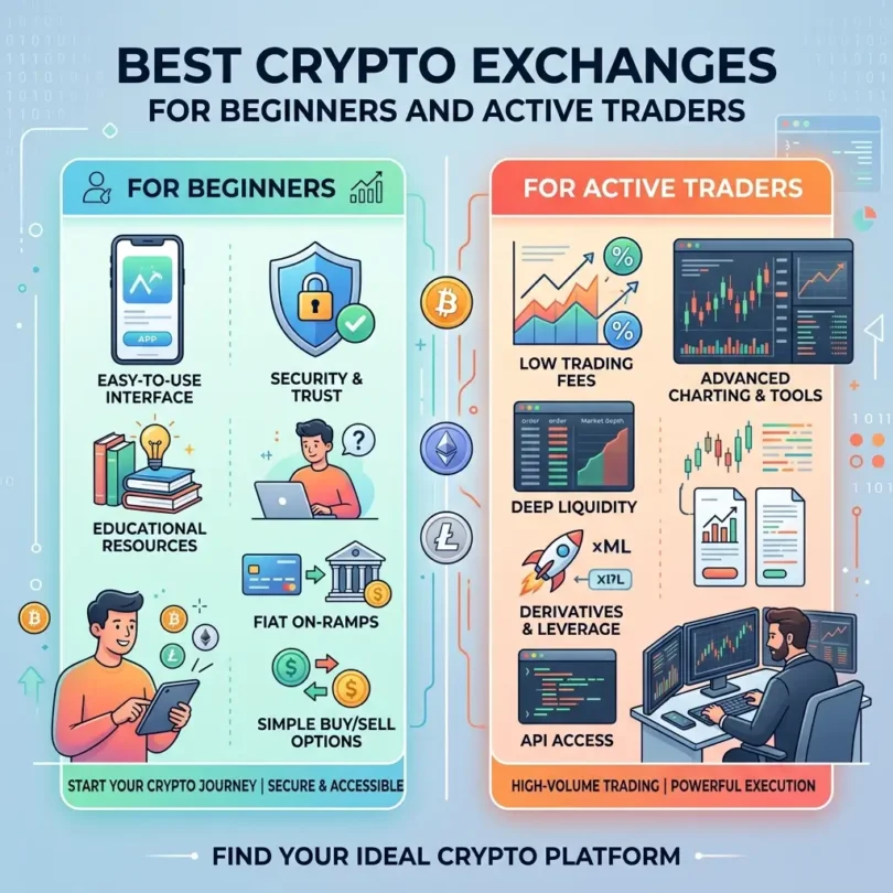 Best Crypto Exchanges for Beginners and Active Traders