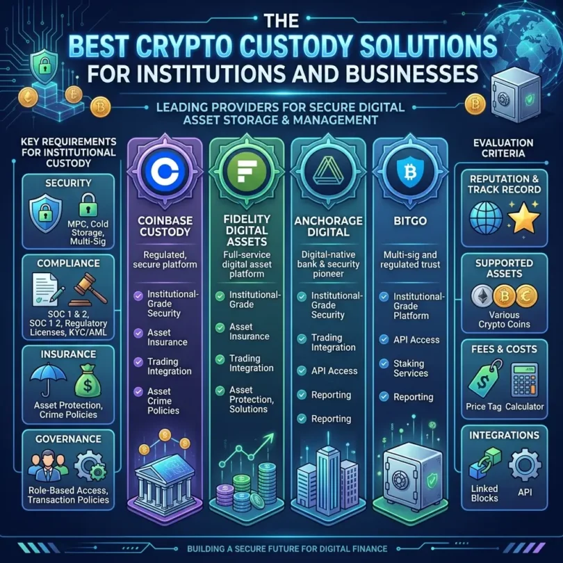 Best Crypto Custody Solutions for Institutions and Businesses